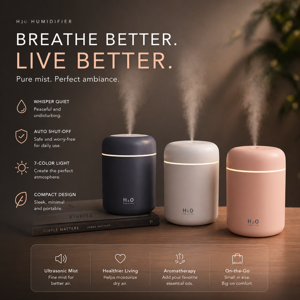 Portable Air Humidifier Aroma Essential Oil Diffuser for Car Home