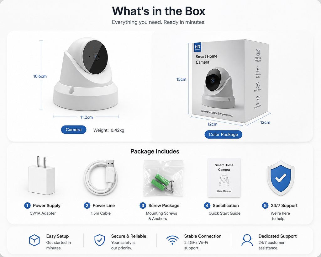 IP WiFi Camera Baby Monitor Home Security Camera