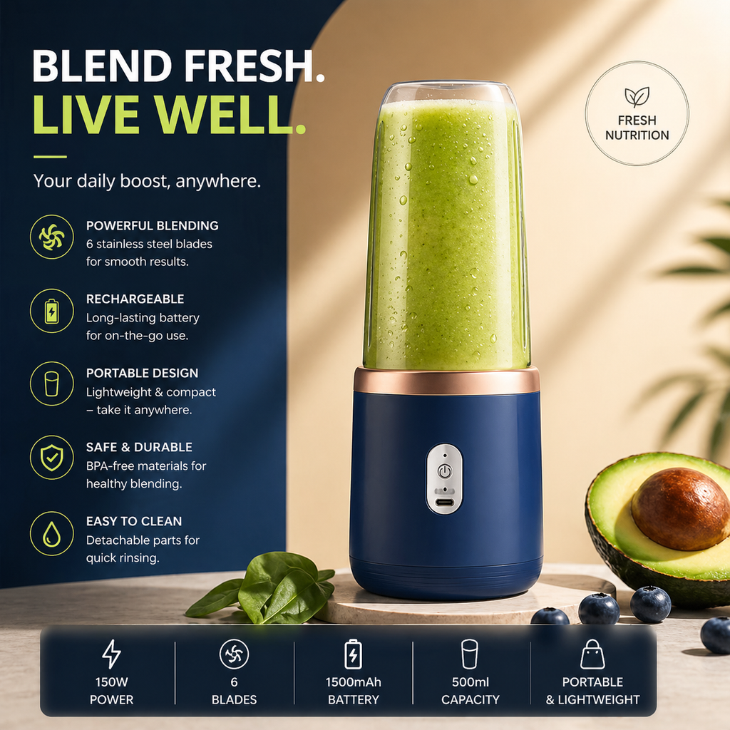 High Quality Twin Gear Portable Juice Blender