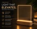 Wood Table Lamp Night Light with Message Board Bedroom Decor